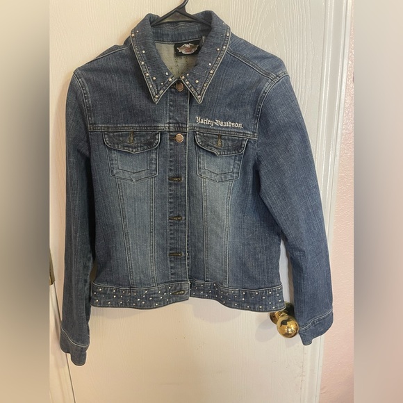 Women’s Harley Davidson, jean jacket size medium good condition - Picture 3 of 10
